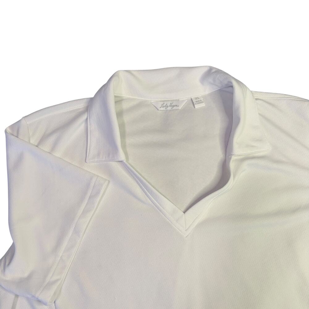 Lady Hagen Women's Golf Polo‎ Short Sleeve V-Neck Shirt Sz XL EUC
